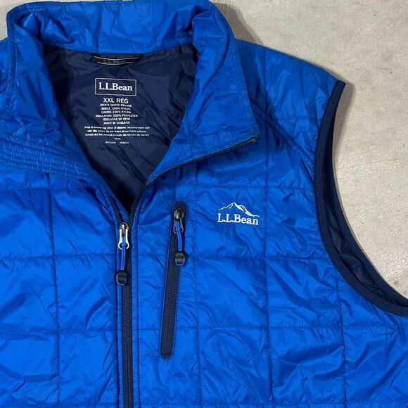 LL Bean PrimaLoft Packaway Vest Mens XXL Blue Packable Lightweight 288305 - Picture 2 of 10